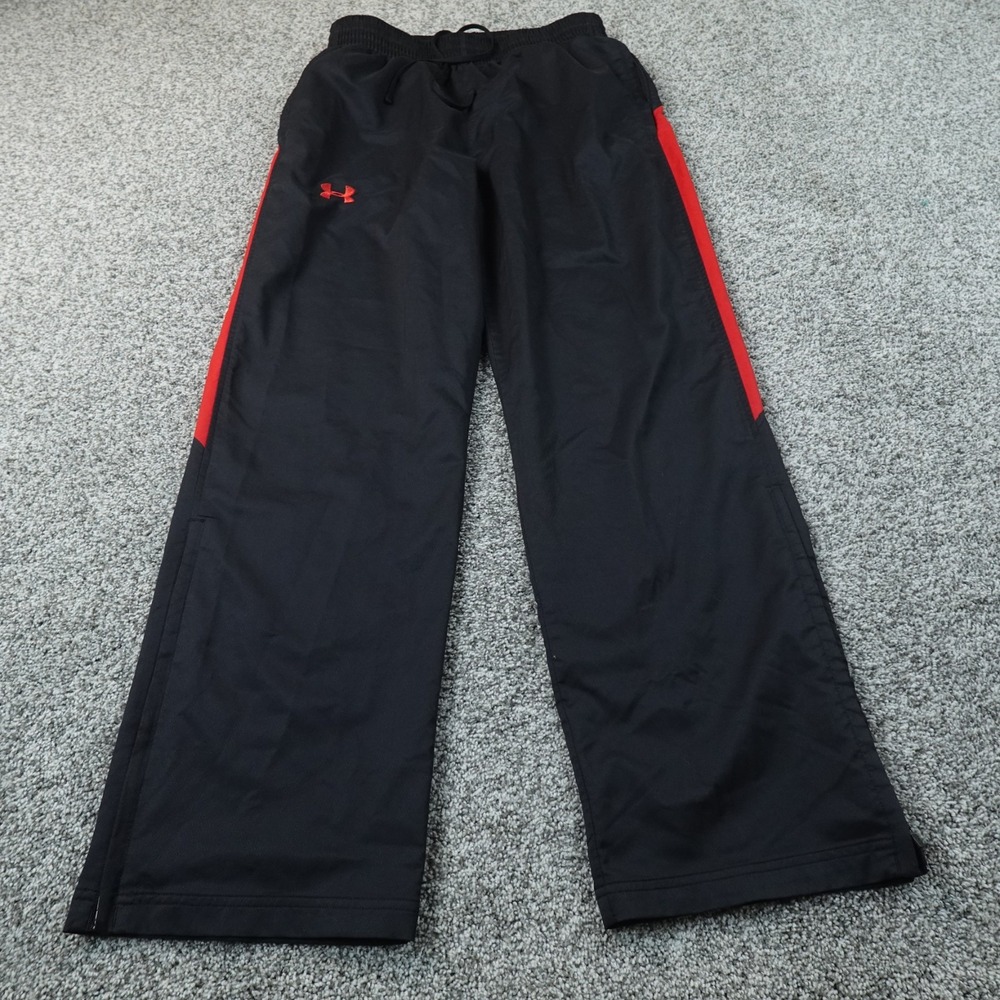 Under Armour Pants Mens L Black Baggy Loose Warm Up Drawstring Jogger Sweatpants